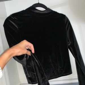 black suede material top